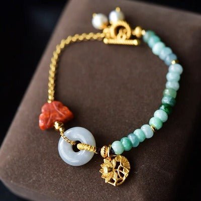 Goodluck -Armband Jade und Red Achat