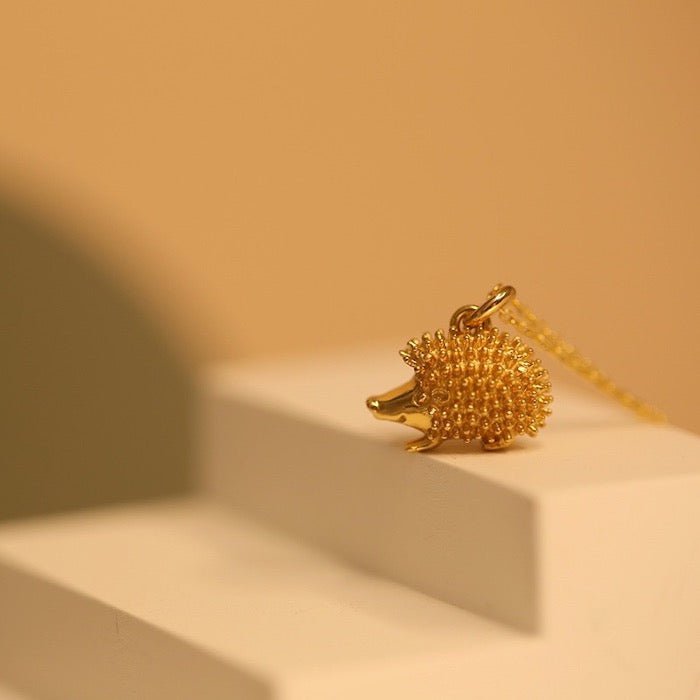 Hérisson - Goldene Igel-Halskette