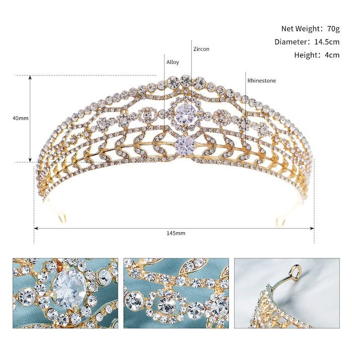 Königin Royal Crown Style Crystal Tiaras