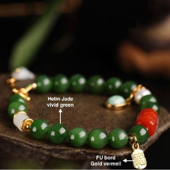 Hetian Jade Tibetan Totem Armband
