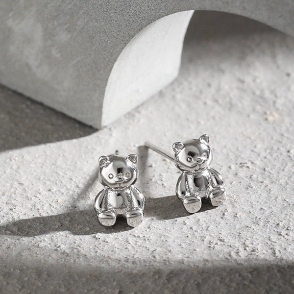 Teddybär-Schmuckset mit Ohrringen und Halskette