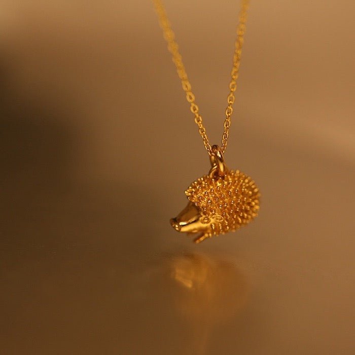 Hérisson - Goldene Igel-Halskette