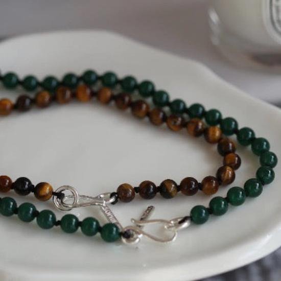 Chic Maillard Tiger-Eye Perlen Halskette