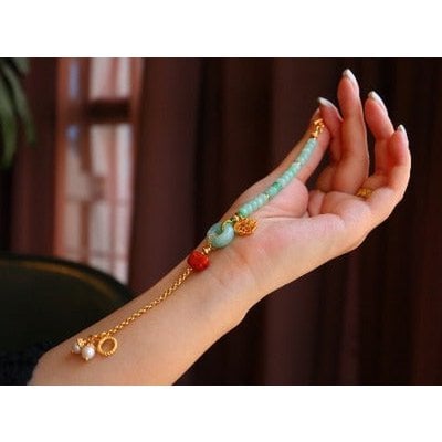 Goodluck -Armband Jade und Red Achat