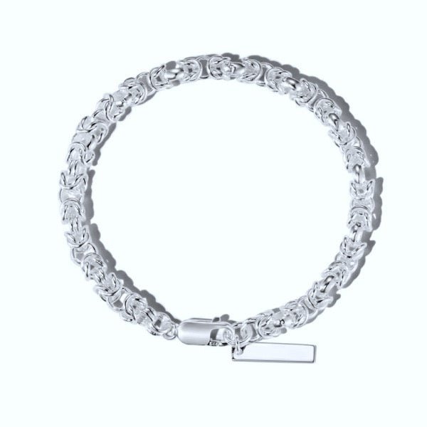 Klassisches Drachenkettenarmband aus Sterlingsilber