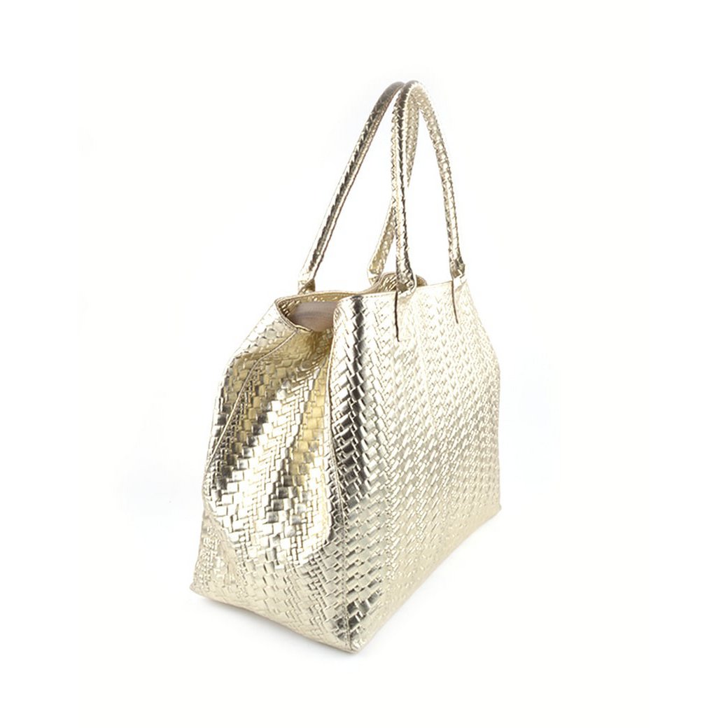 Lederhandtasche metallic | 552210
