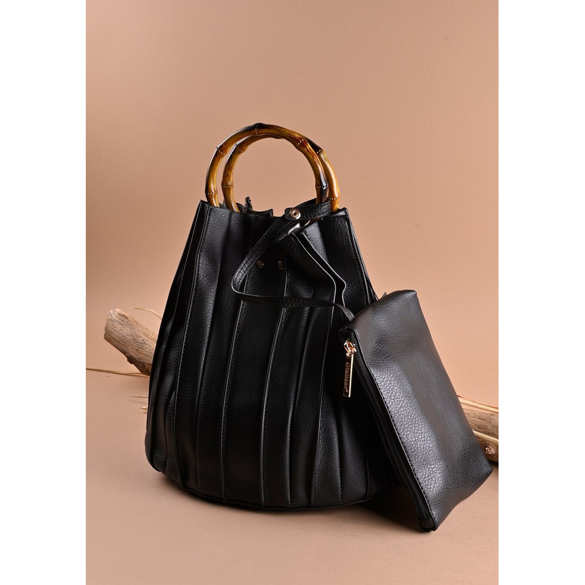 Handtasche aus Kunstleder | Beutel-Bambus | 50072