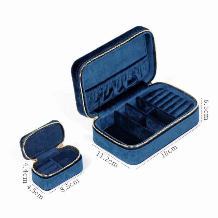 Duel Velvet Schmuckschatulle – Saphirblau