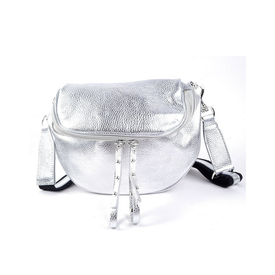 Gürteltasche aus Leder Metallic | 5526071