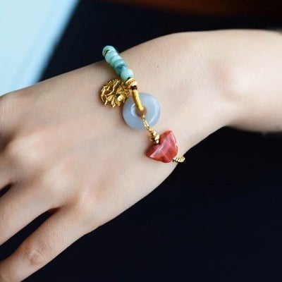 Goodluck -Armband Jade und Red Achat