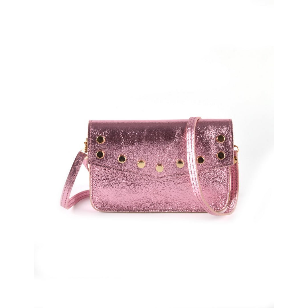 Umhängetasche aus Leder | Gürteltasche Metallic | 900058