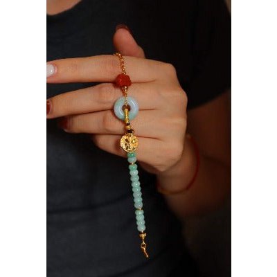 Goodluck -Armband Jade und Red Achat