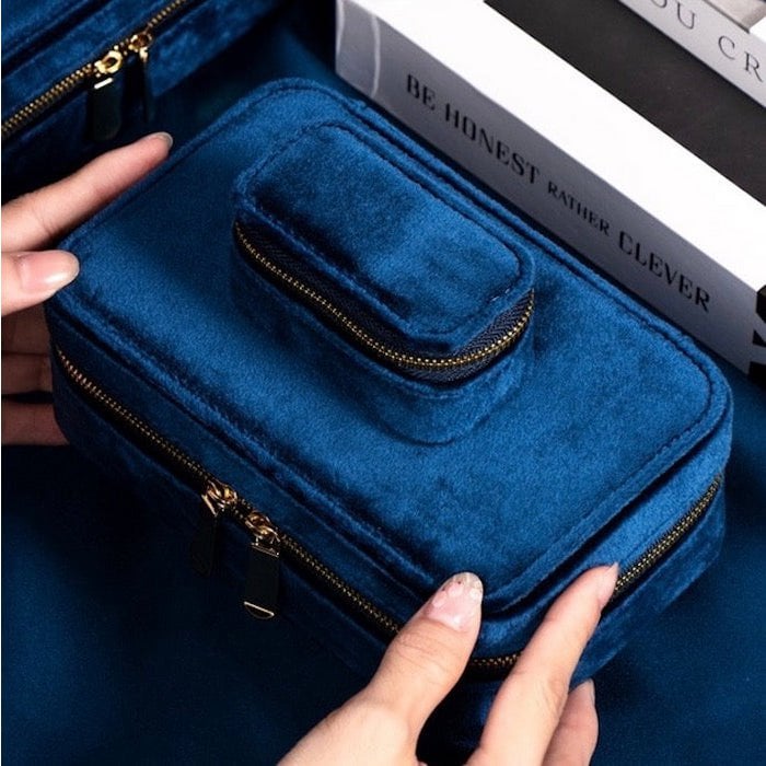 Duel Velvet Schmuckschatulle – Saphirblau