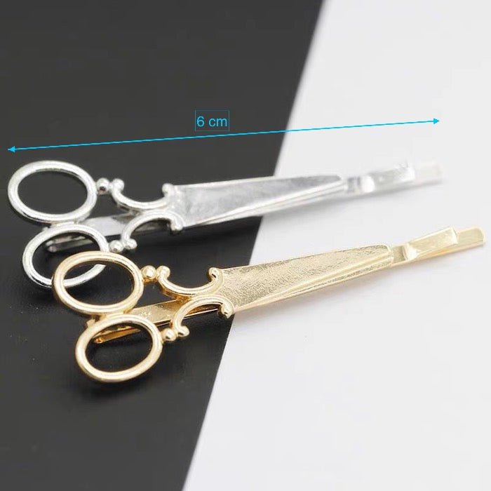 Einzigartige Design-Scheren-Haarspangen aus Metall