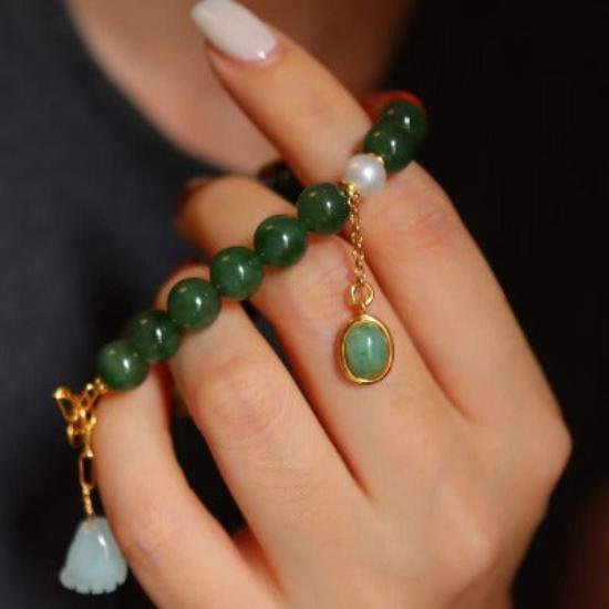 Hetian Jade Tibetan Totem Armband
