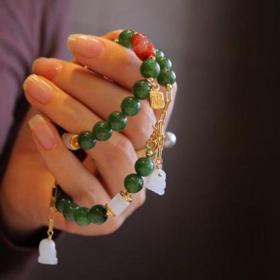 Hetian Jade Tibetan Totem Armband