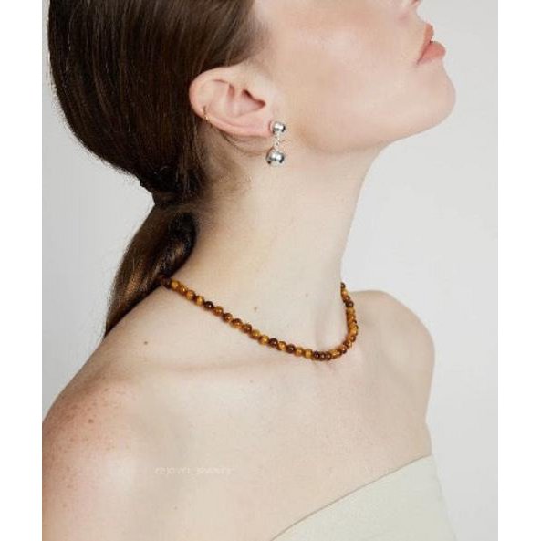 Chic Maillard Tiger-Eye Perlen Halskette