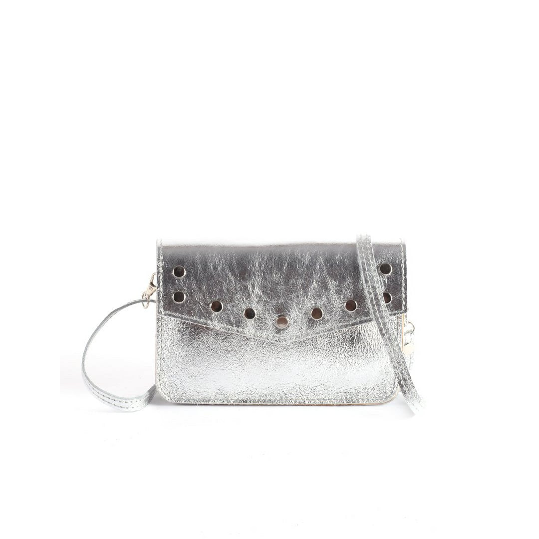Umhängetasche aus Leder | Gürteltasche Metallic | 900058