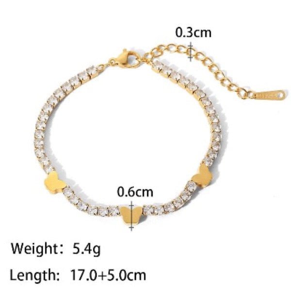 Schickes funkelndes Stapelarmband-Set