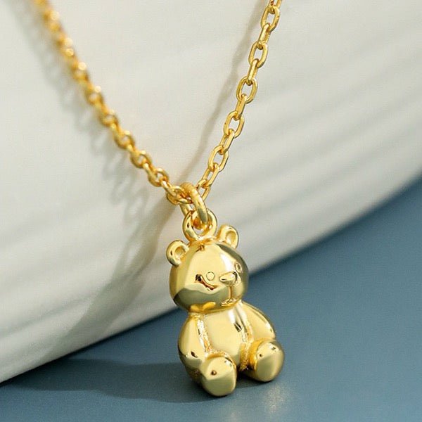 Teddybär-Schmuckset mit Ohrringen und Halskette