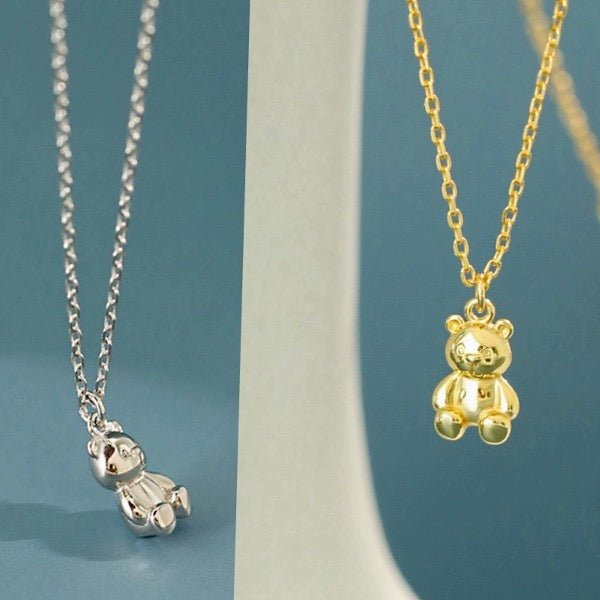Teddybär-Schmuckset mit Ohrringen und Halskette
