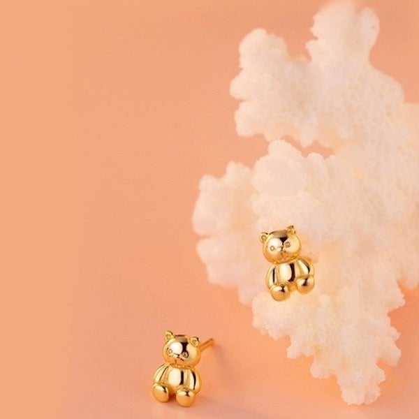 Teddybär-Schmuckset mit Ohrringen und Halskette