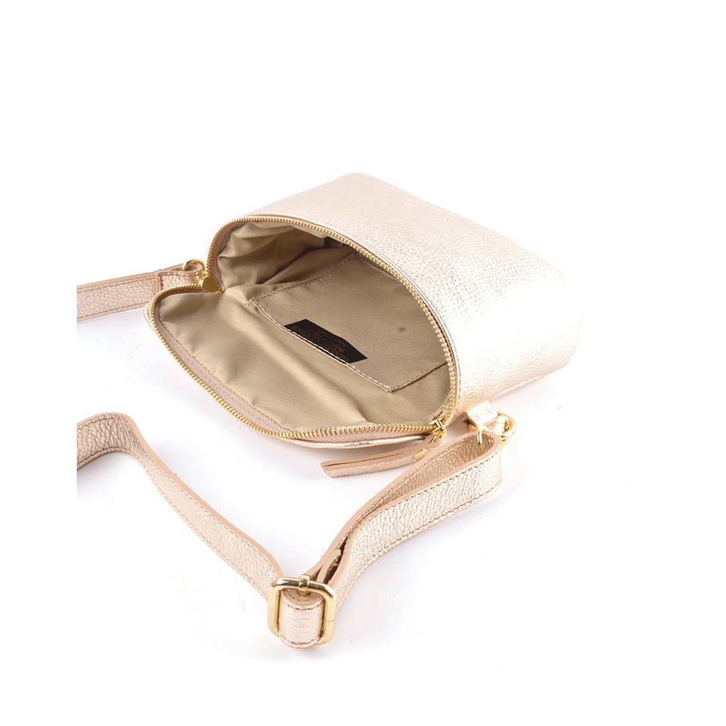 Gürteltasche aus Leder – Metallic | 5527731