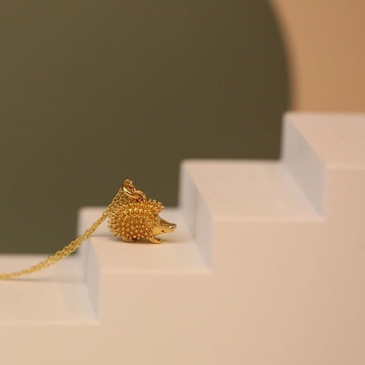 Hérisson - Goldene Igel-Halskette
