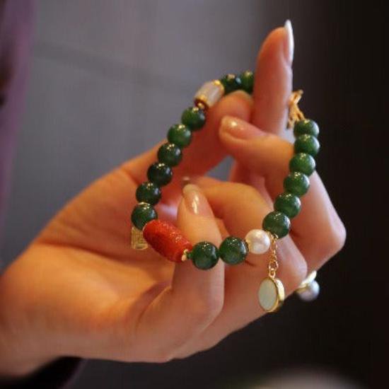 Hetian Jade Tibetan Totem Armband