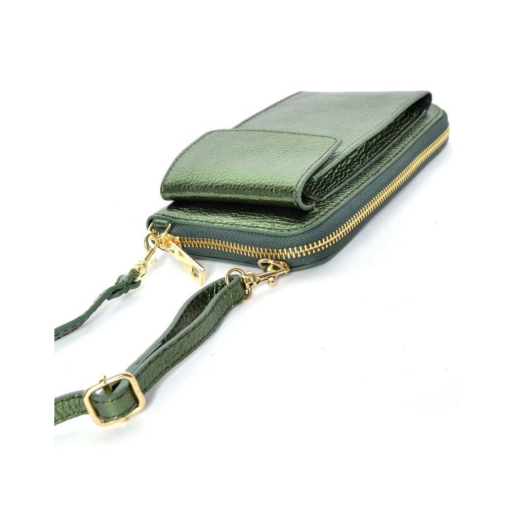 Leder-Geldbörse/Handytasche Metallic | 9000701