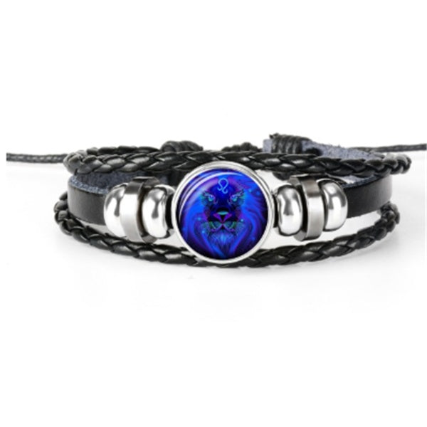Zodiac Sternzeichen Armband – Geflochtenes Design für Herren