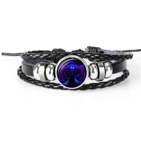 Zodiac Sternzeichen Armband – Geflochtenes Design für Herren