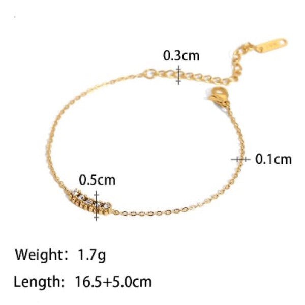 Schickes funkelndes Stapelarmband-Set