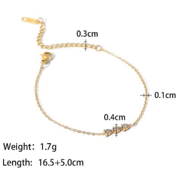 Schickes funkelndes Stapelarmband-Set