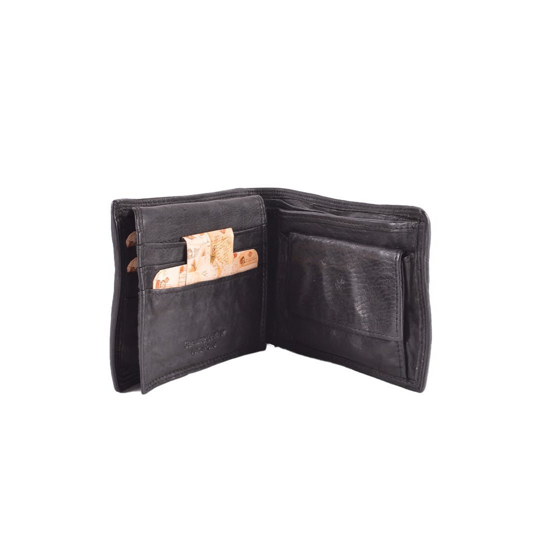 Herrenbrieftasche aus gewaschenem Leder | 300020