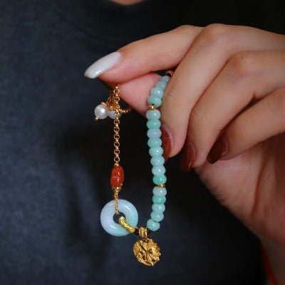 Goodluck -Armband Jade und Red Achat