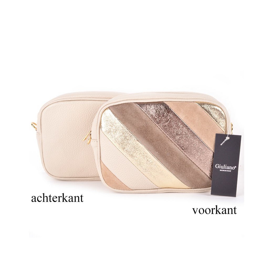 Leder-Umhängetasche Metallic-Regenbogen | 552878