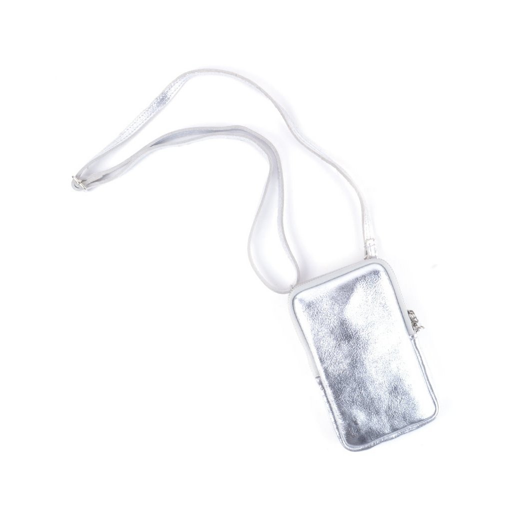 Umhängetasche aus Leder | Langes Metall | 552688