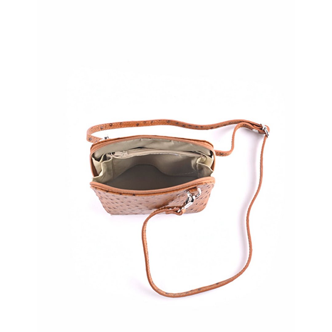 Umhängetasche aus Leder | Strauß-Design| 900086