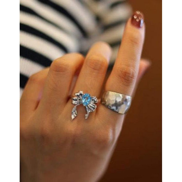 Blue Topaz Ringe im Prinzessinstil - verstellbar