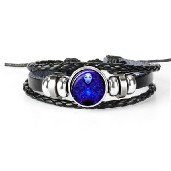 Zodiac Sternzeichen Armband – Geflochtenes Design für Herren