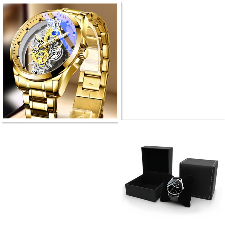 Goldene Farbe Luxus Uhr Männer