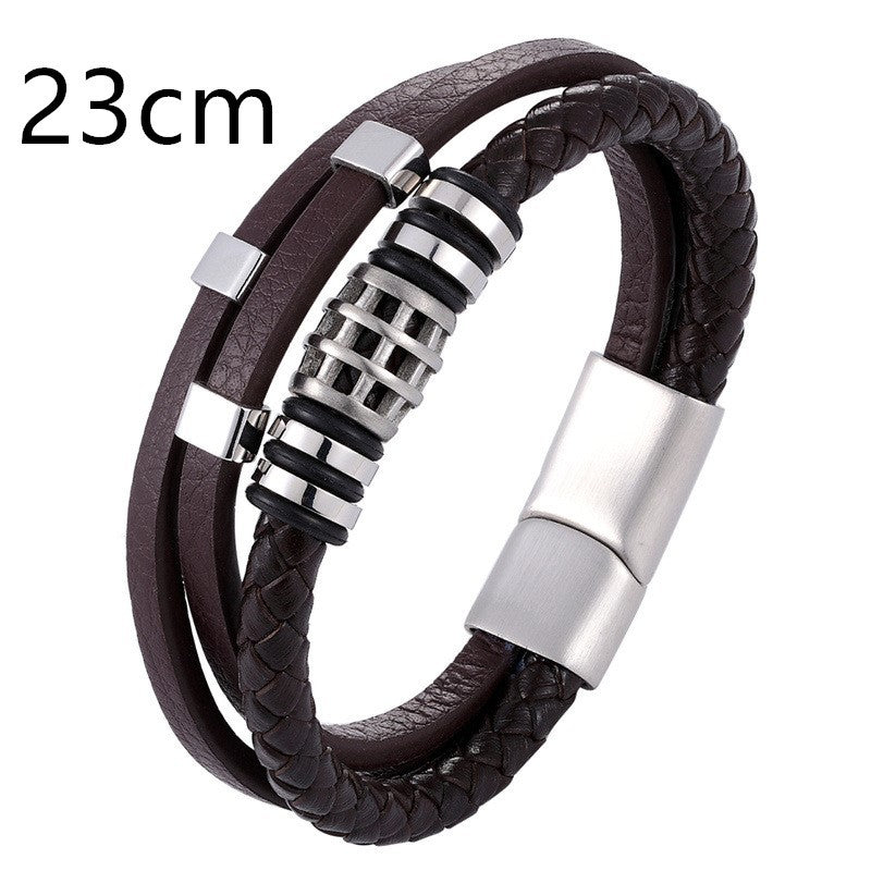 Stahlen Schwarze Silberne Elemente Armband