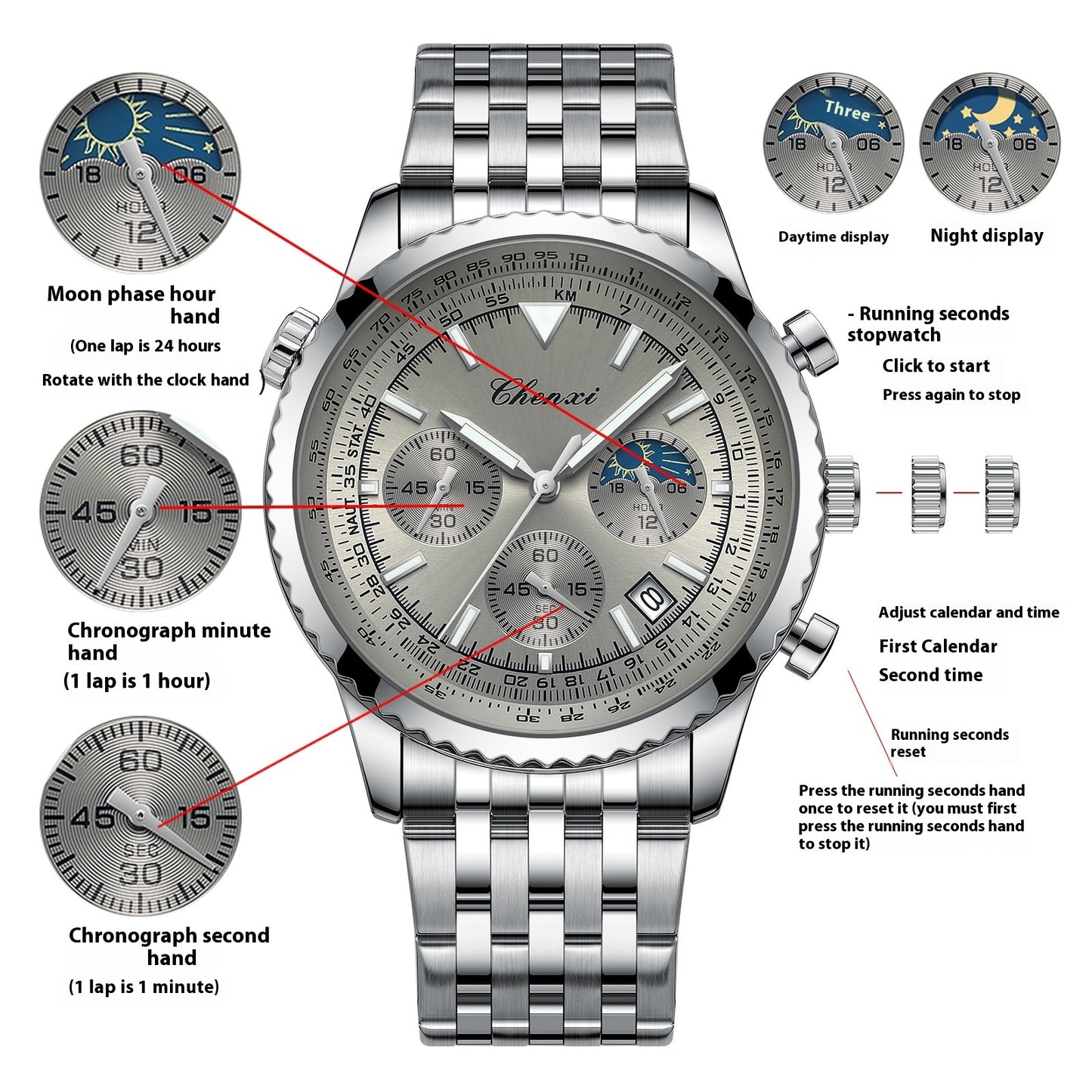Stylischer Luxuriöser Uhr Männer
