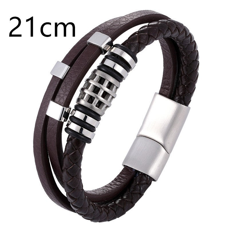 Stahlen Schwarze Silberne Elemente Armband