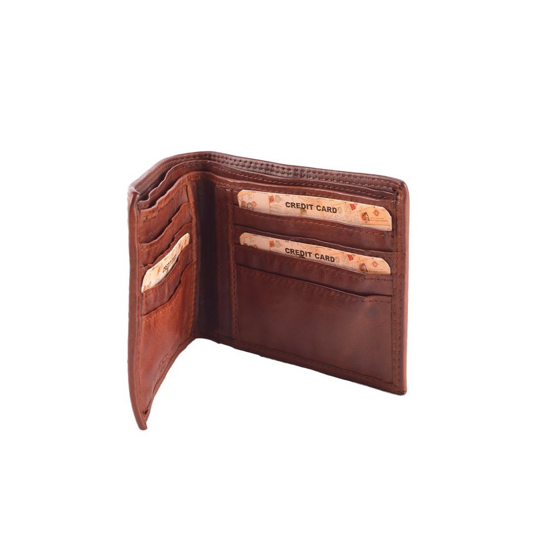 Herrenbrieftasche aus gewaschenem Leder | 300017