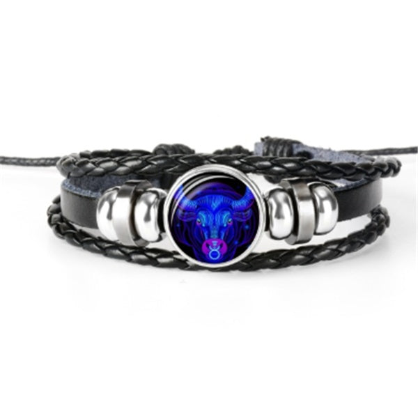 Zodiac Sternzeichen Armband – Geflochtenes Design für Herren