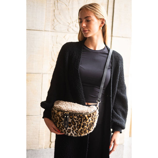 Gürteltasche aus Kunstpelz| Panther| Teddy | 552322