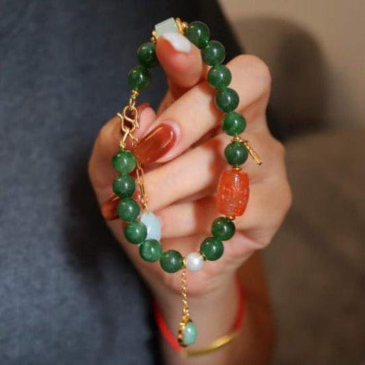 Hetian Jade Tibetan Totem Armband