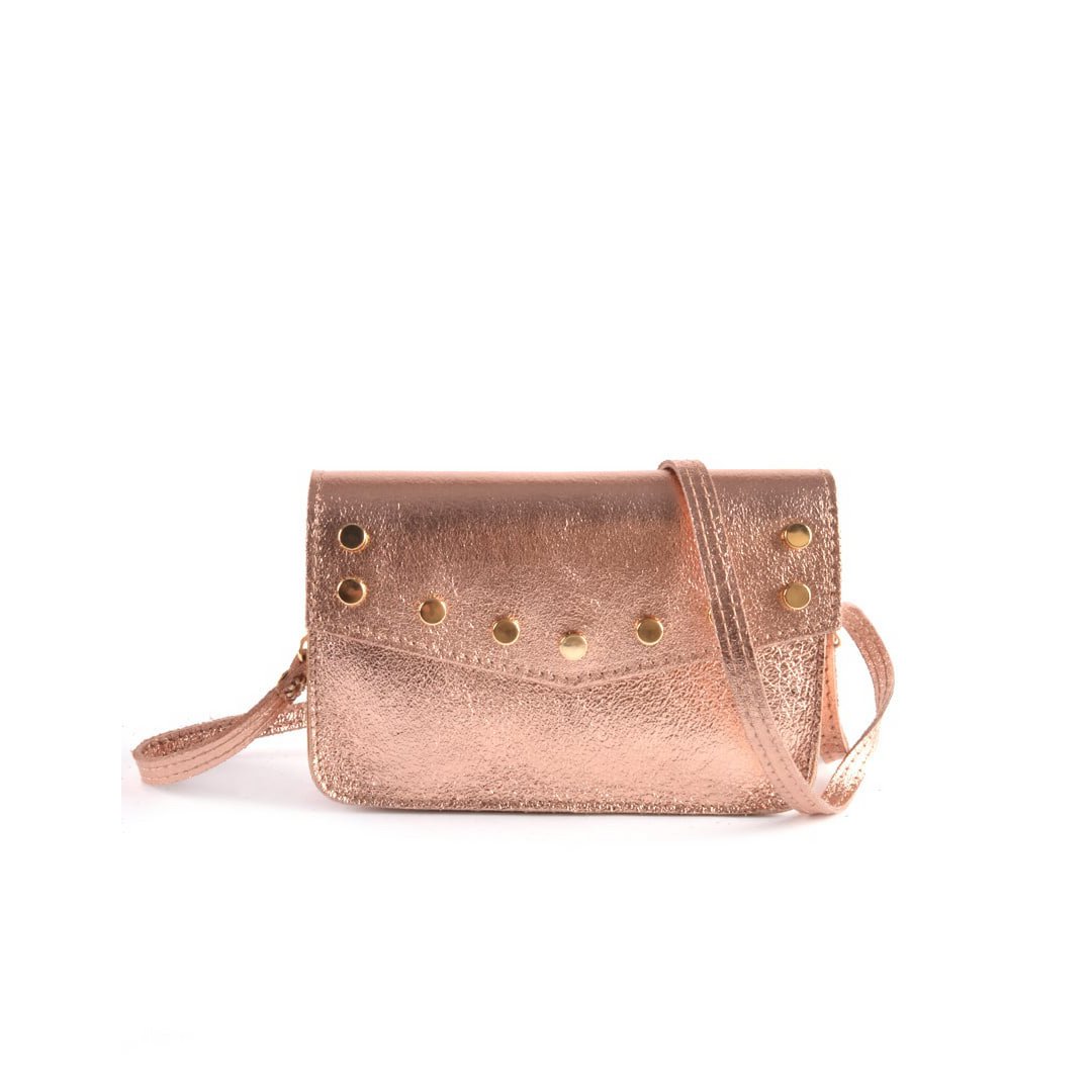 Umhängetasche aus Leder | Gürteltasche Metallic | 900058